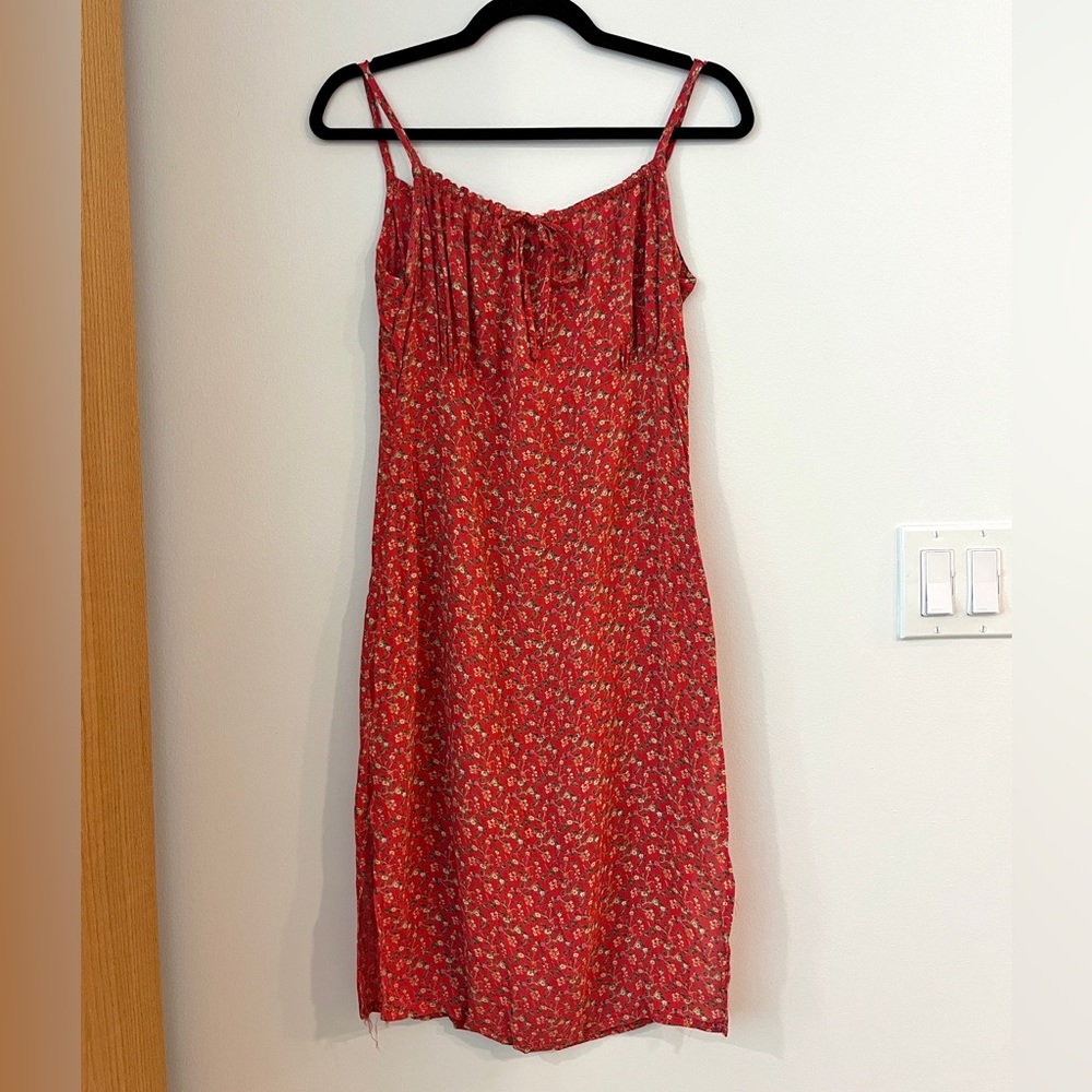 Eye Candy Red Floral Midi Dress